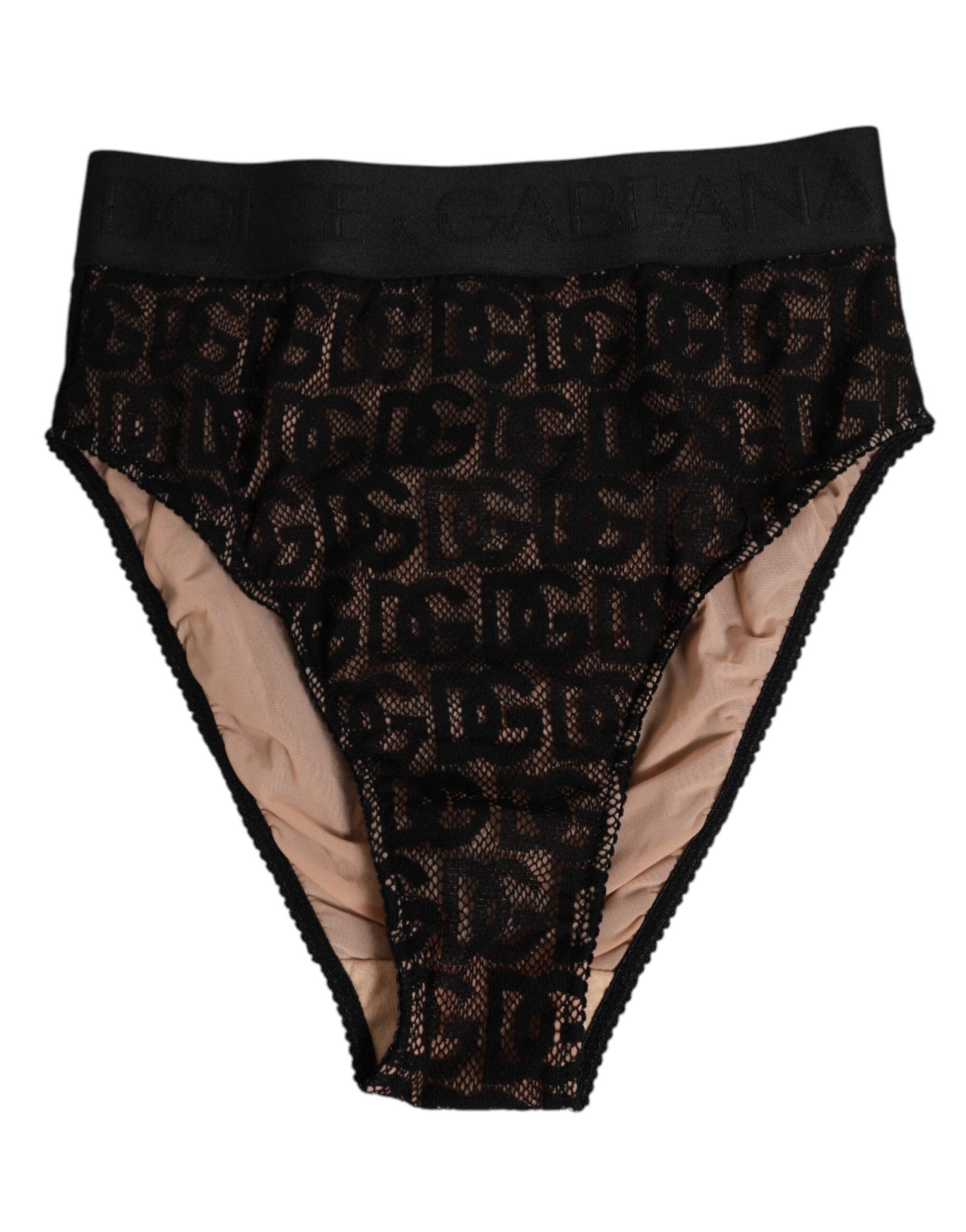 Dolce & Gabbana Black DG Logo Lace High Brief Panty Underwear – IT2 | S par Dolce & Gabbana | Disponible sur Sandy Store ByNet