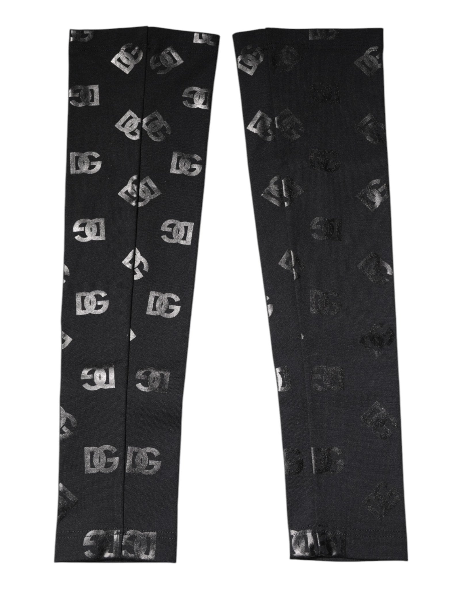 Dolce & Gabbana Black DG Logo Monogram Wool Stretch Arm Sleeves - Sandy Store ByNet
