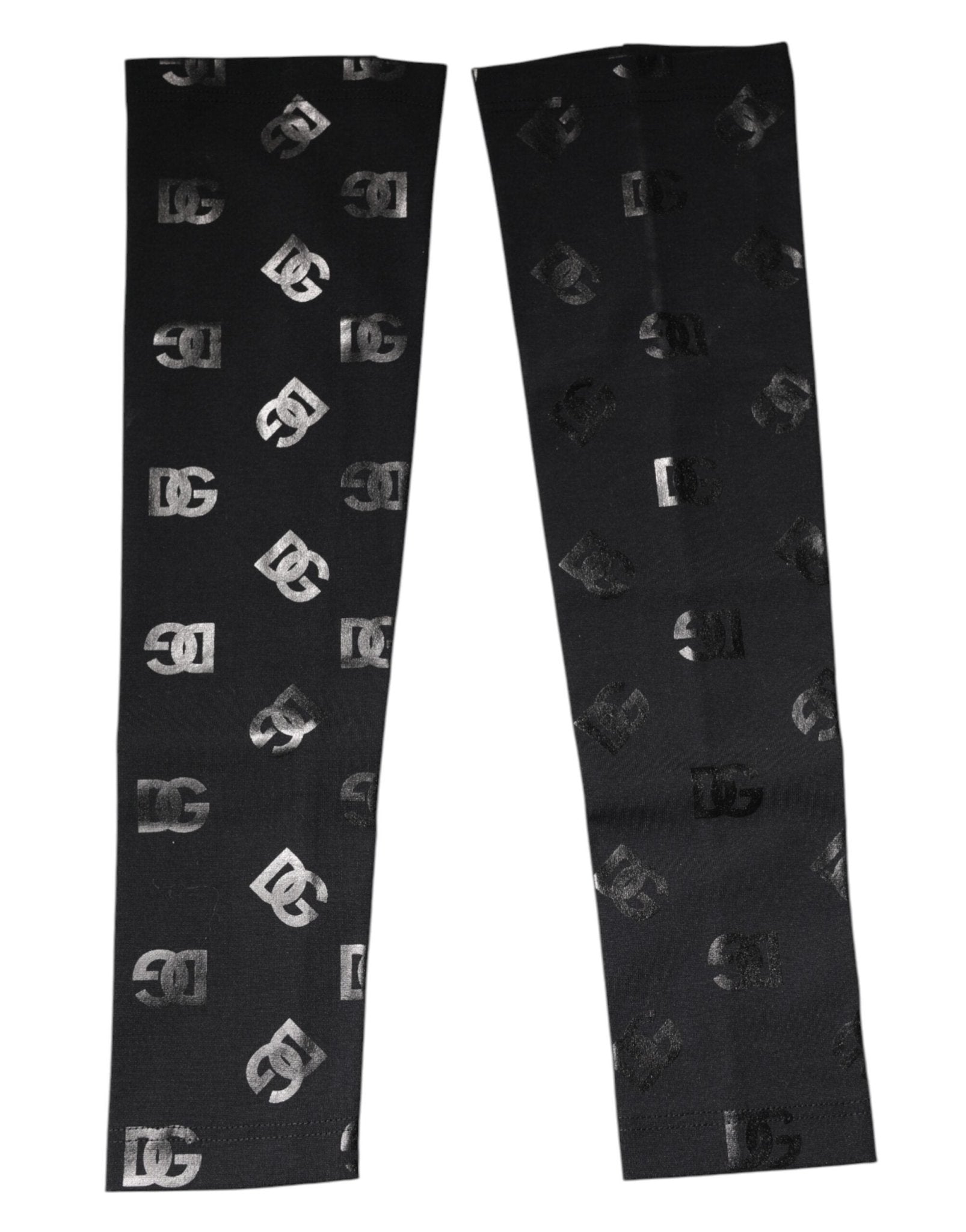 Dolce & Gabbana Black DG Logo Monogram Wool Stretch Arm Sleeves - Sandy Store ByNet