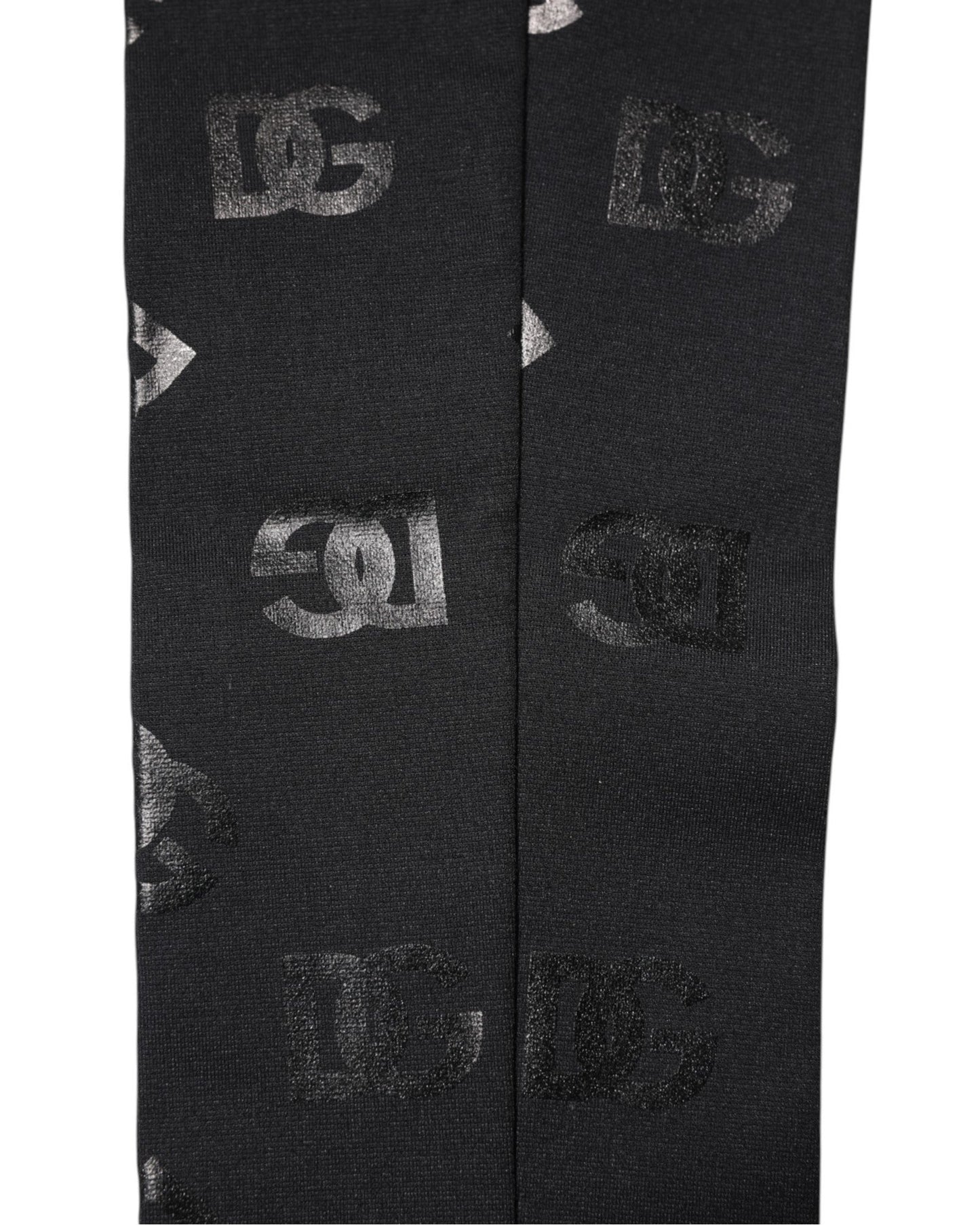 Dolce & Gabbana Black DG Logo Monogram Wool Stretch Arm Sleeves - Sandy Store ByNet