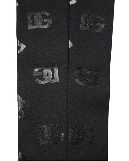 Dolce & Gabbana Black DG Logo Monogram Wool Stretch Arm Sleeves - Sandy Store ByNet