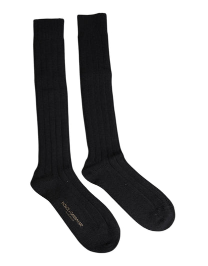 Dolce & Gabbana Black DG Logo Print Over The Calf Socks – M par Dolce & Gabbana | Disponible sur Sandy Store ByNet