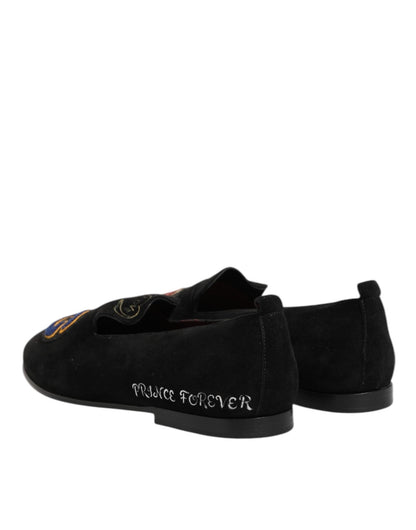 Dolce & Gabbana Black DG Love Leather Slip On Loafers Shoes – EU42/US9 par Dolce & Gabbana | Disponible sur Sandy Store ByNet