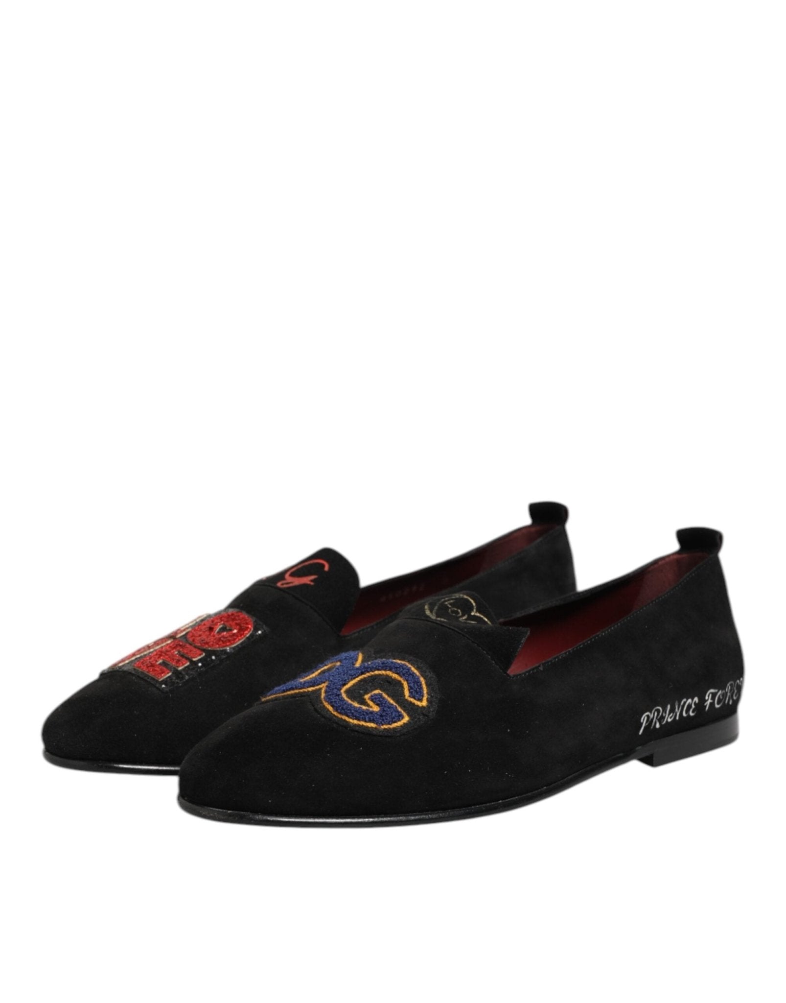 Dolce & Gabbana Black DG Love Leather Slip On Loafers Shoes – EU42/US9 par Dolce & Gabbana | Disponible sur Sandy Store ByNet