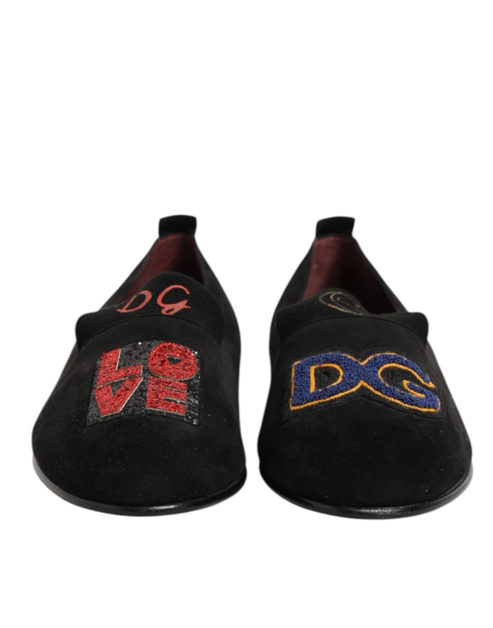 Dolce & Gabbana Black DG Love Leather Slip On Loafers Shoes – EU42/US9 par Dolce & Gabbana | Disponible sur Sandy Store ByNet