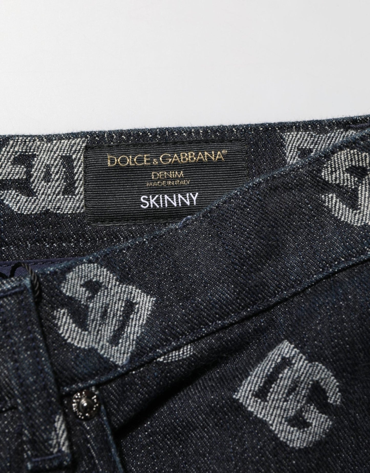 Dolce & Gabbana Black DG Monogram Cotton Skinny Denim Jeans – IT48 | M par Dolce & Gabbana | Disponible sur Sandy Store ByNet