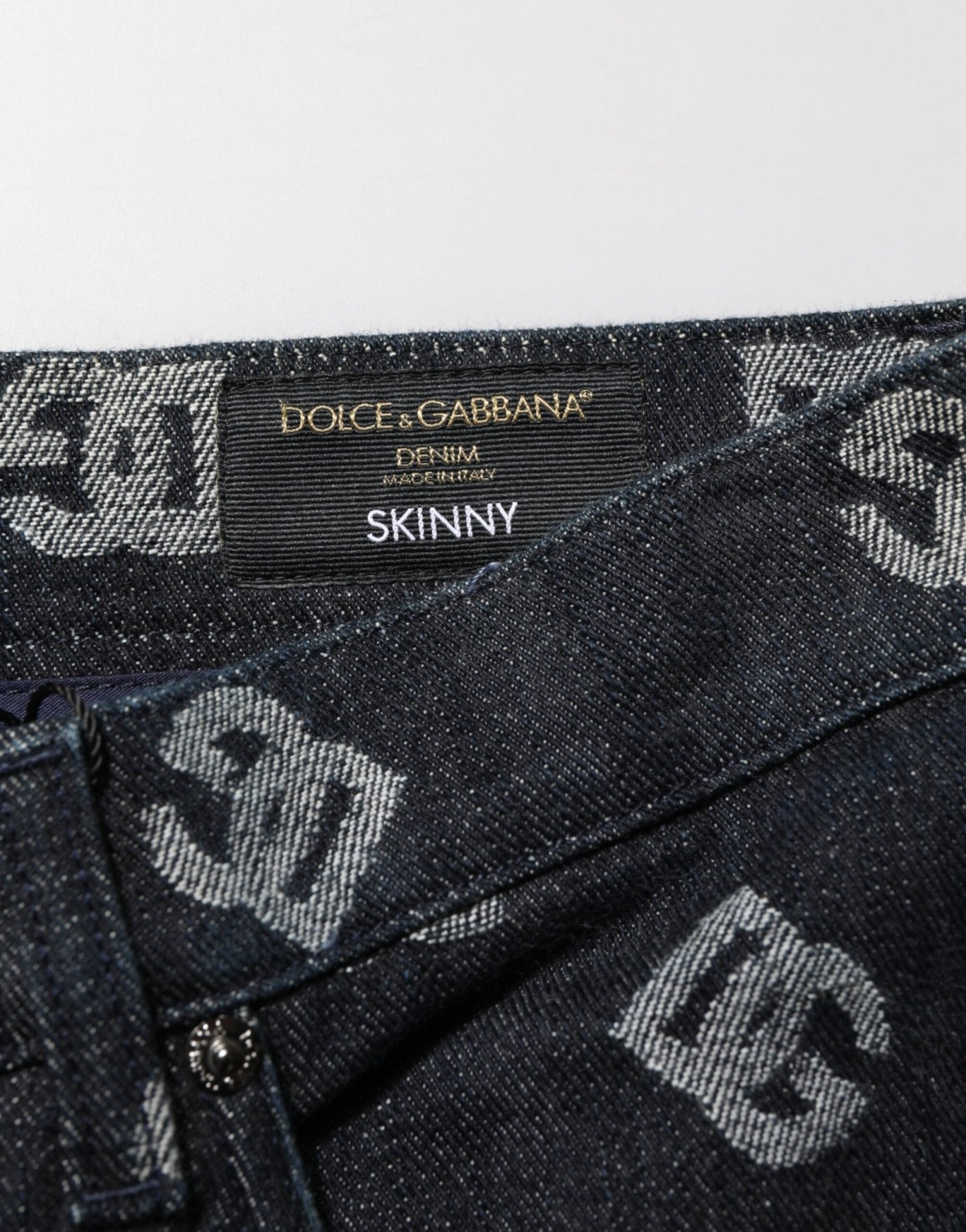 Dolce & Gabbana Black DG Monogram Cotton Skinny Denim Jeans – IT48 | M par Dolce & Gabbana | Disponible sur Sandy Store ByNet