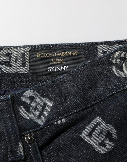 Dolce & Gabbana Black DG Monogram Cotton Skinny Denim Jeans – IT48 | M par Dolce & Gabbana | Disponible sur Sandy Store ByNet