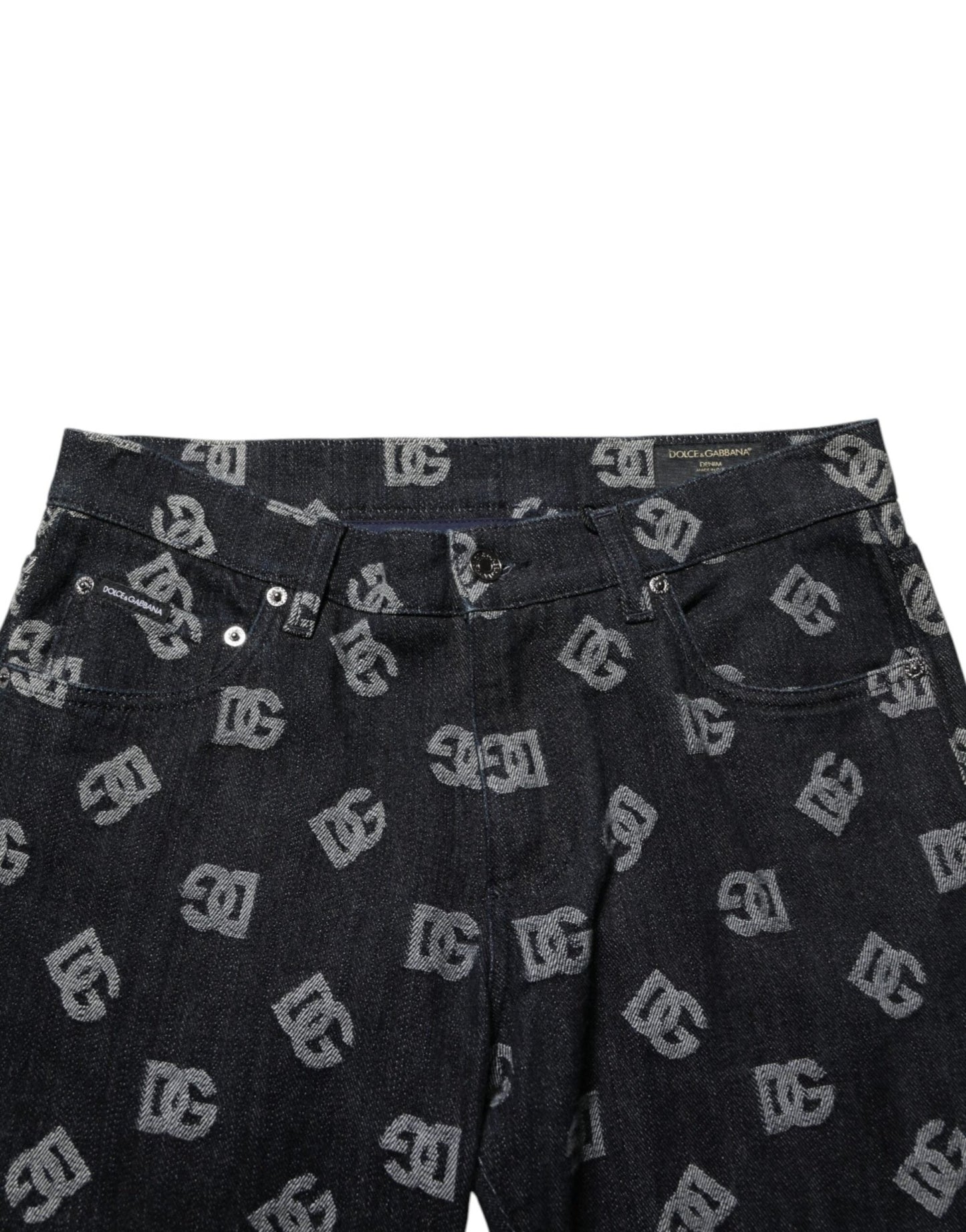 Dolce & Gabbana Black DG Monogram Cotton Skinny Denim Jeans – IT48 | M par Dolce & Gabbana | Disponible sur Sandy Store ByNet