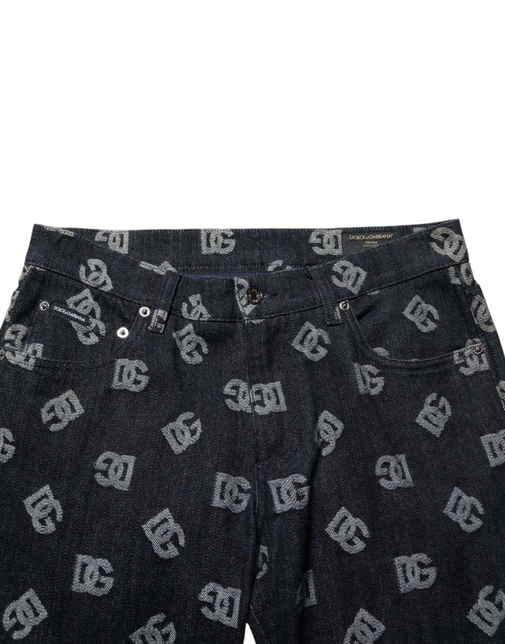 Dolce & Gabbana Black DG Monogram Cotton Skinny Denim Jeans – IT48 | M par Dolce & Gabbana | Disponible sur Sandy Store ByNet