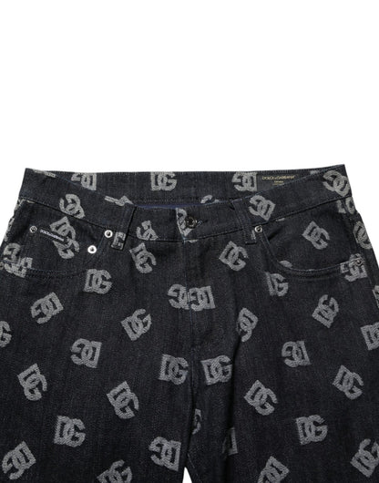 Dolce & Gabbana Black DG Monogram Cotton Skinny Denim Jeans – IT48 | M par Dolce & Gabbana | Disponible sur Sandy Store ByNet