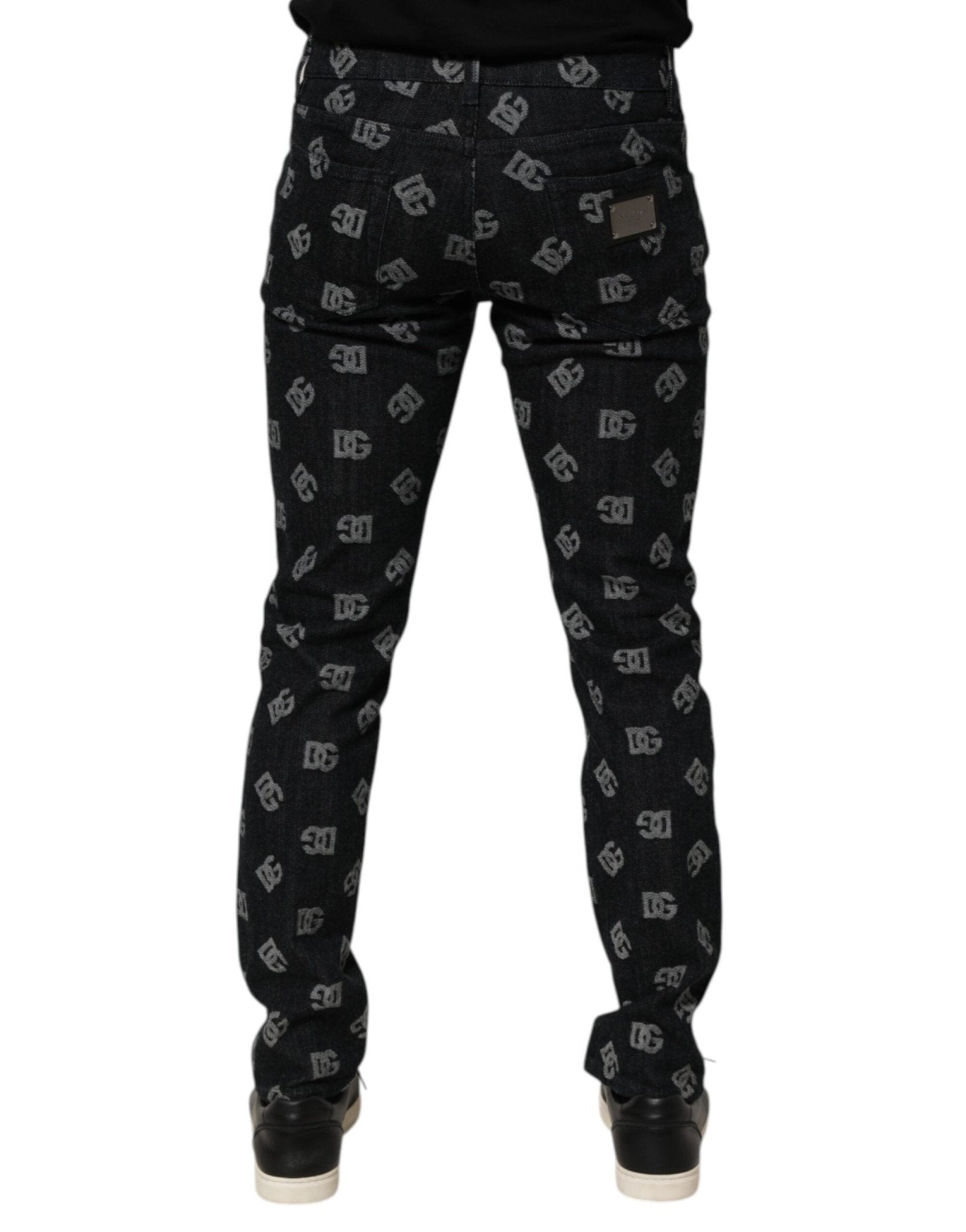 Dolce & Gabbana Black DG Monogram Cotton Skinny Denim Jeans – IT48 | M par Dolce & Gabbana | Disponible sur Sandy Store ByNet