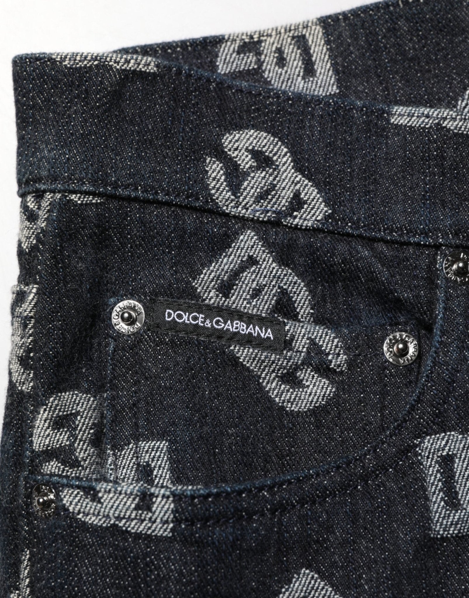 Dolce & Gabbana Black DG Monogram Cotton Skinny Denim Jeans – IT48 | M par Dolce & Gabbana | Disponible sur Sandy Store ByNet