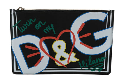 Dolce & Gabbana Black DG Print Mens Zipper Coin Purse Leather Wallet – par Dolce & Gabbana | Disponible sur Sandy Store ByNet