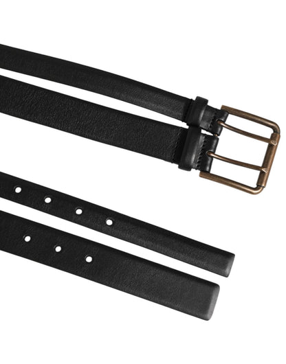 Dolce & Gabbana Black Double Strap Leather Brass Buckle Belt – 90 cm / 36 Inches par Dolce & Gabbana | Disponible sur Sandy Store ByNet