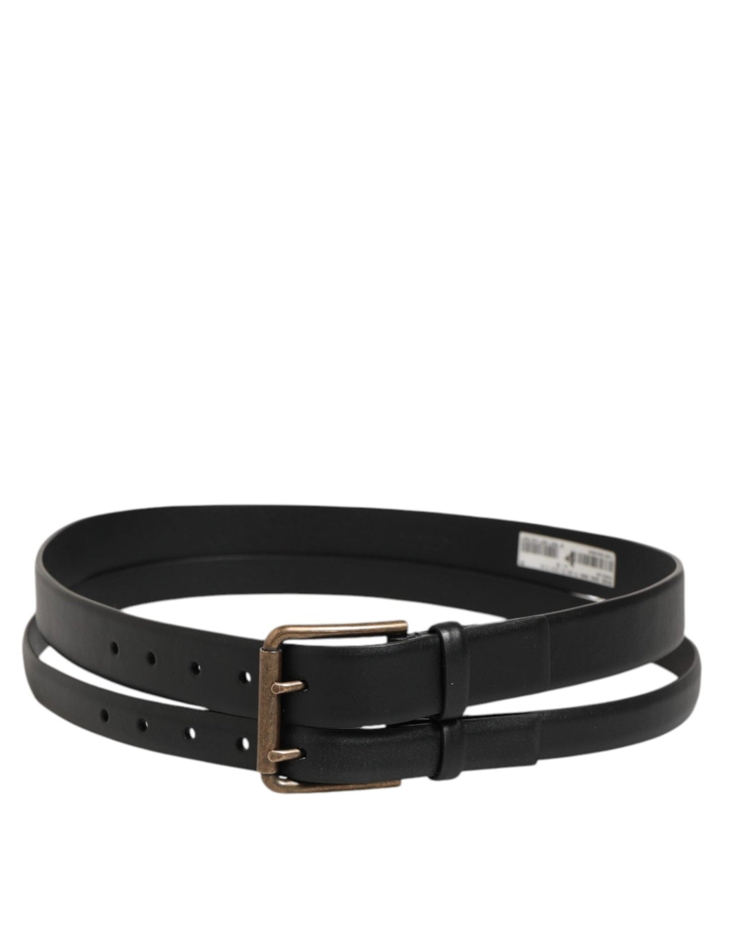 Dolce & Gabbana Black Double Strap Leather Brass Buckle Belt – 90 cm / 36 Inches par Dolce & Gabbana | Disponible sur Sandy Store ByNet