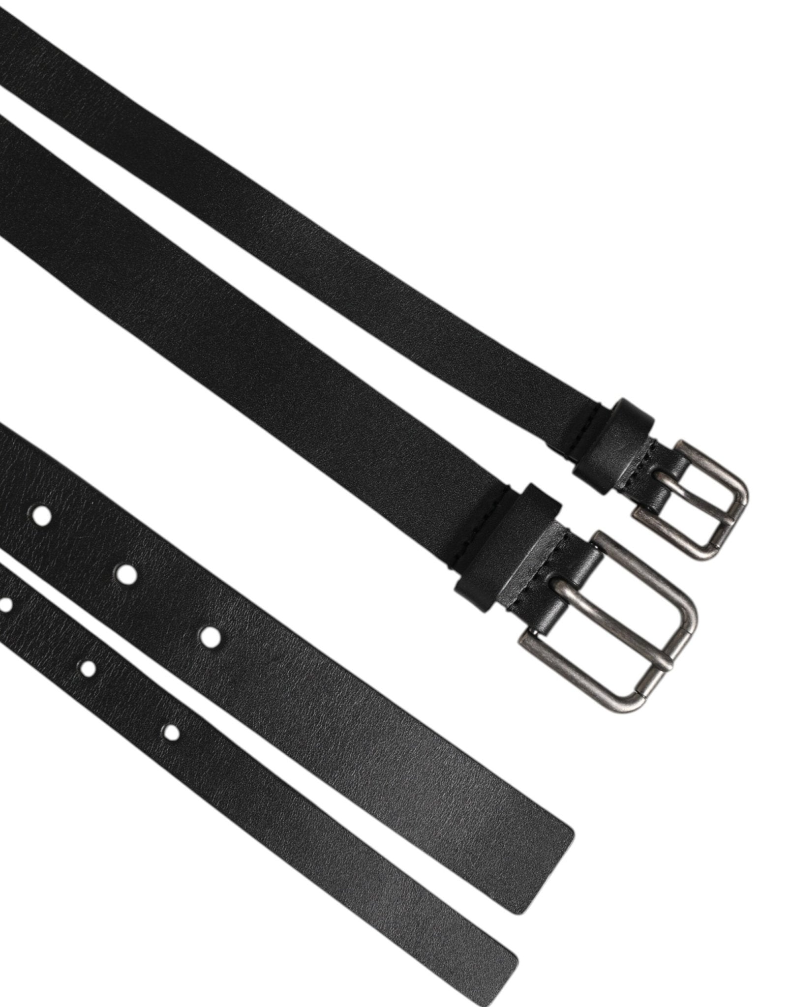 Dolce & Gabbana Black Double Strap Leather Buckle Men Belt – 90 cm / 36 Inches par Dolce & Gabbana | Disponible sur Sandy Store ByNet