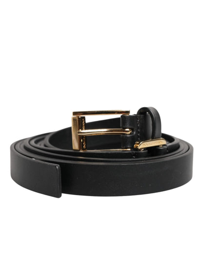 Dolce & Gabbana Black Double Strap Leather Gold Buckle Belt – 115 cm / 46 Inches par Dolce & Gabbana | Disponible sur Sandy Store ByNet