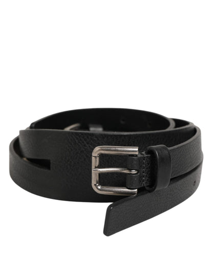 Dolce & Gabbana Black Double Strap Leather Gold Buckle Belt – 90 cm / 36 Inches par Dolce & Gabbana | Disponible sur Sandy Store ByNet