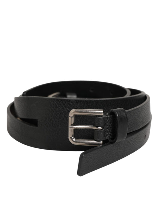 Dolce & Gabbana Black Double Strap Leather Gold Buckle Belt – 90 cm / 36 Inches par Dolce & Gabbana | Disponible sur Sandy Store ByNet