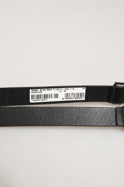 Dolce & Gabbana Black Double Strap Leather Silver Buckle Belt – 90 cm / 36 Inches par Dolce & Gabbana | Disponible sur Sandy Store ByNet