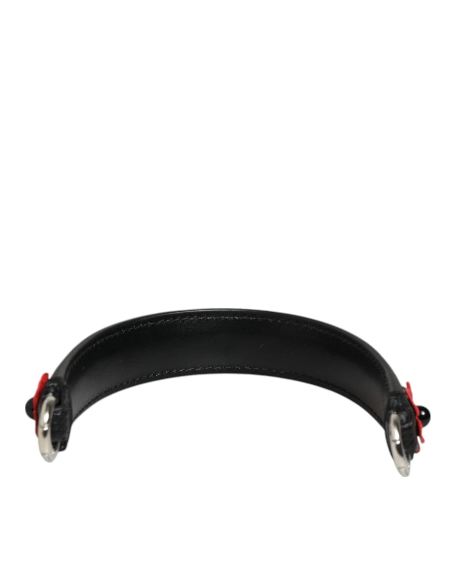 Dolce & Gabbana Black Embellished Leather Bag Handle Women Shoulder Strap – par Dolce & Gabbana | Disponible sur Sandy Store ByNet