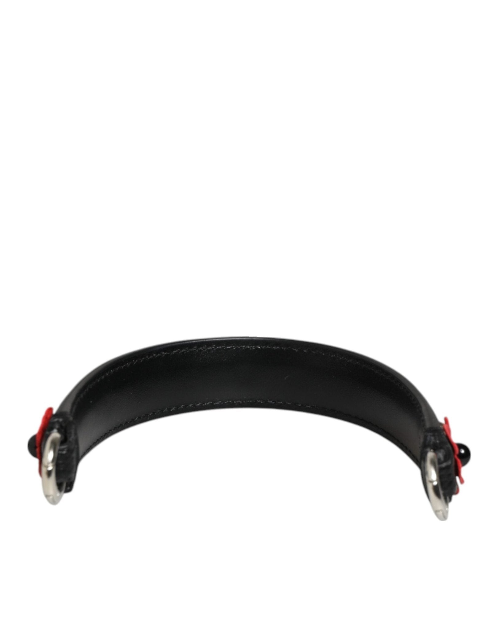 Dolce & Gabbana Black Embellished Leather Bag Handle Women Shoulder Strap – par Dolce & Gabbana | Disponible sur Sandy Store ByNet