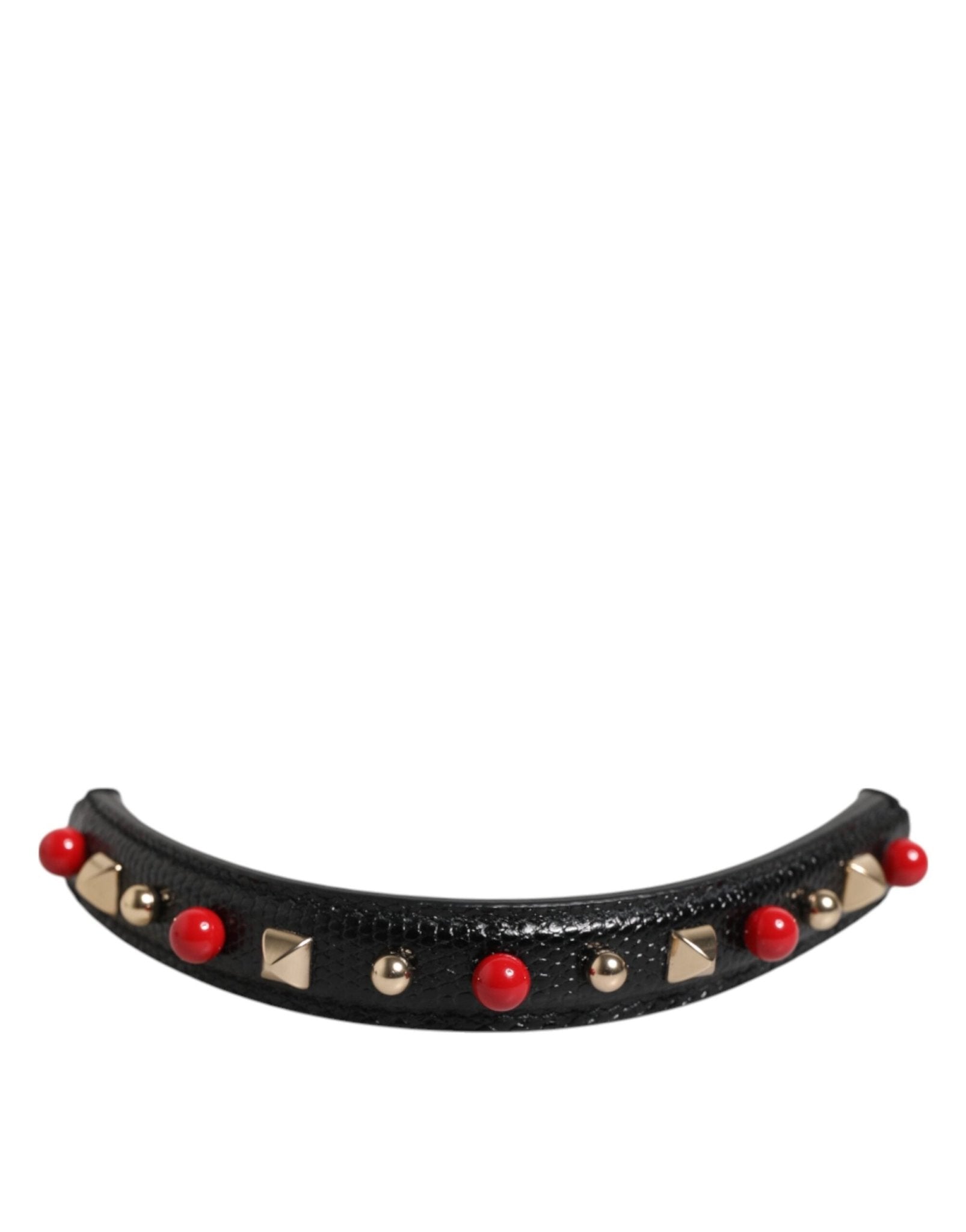 Dolce & Gabbana Black Embellished Leather Bag Handle Women Shoulder Strap – par Dolce & Gabbana | Disponible sur Sandy Store ByNet