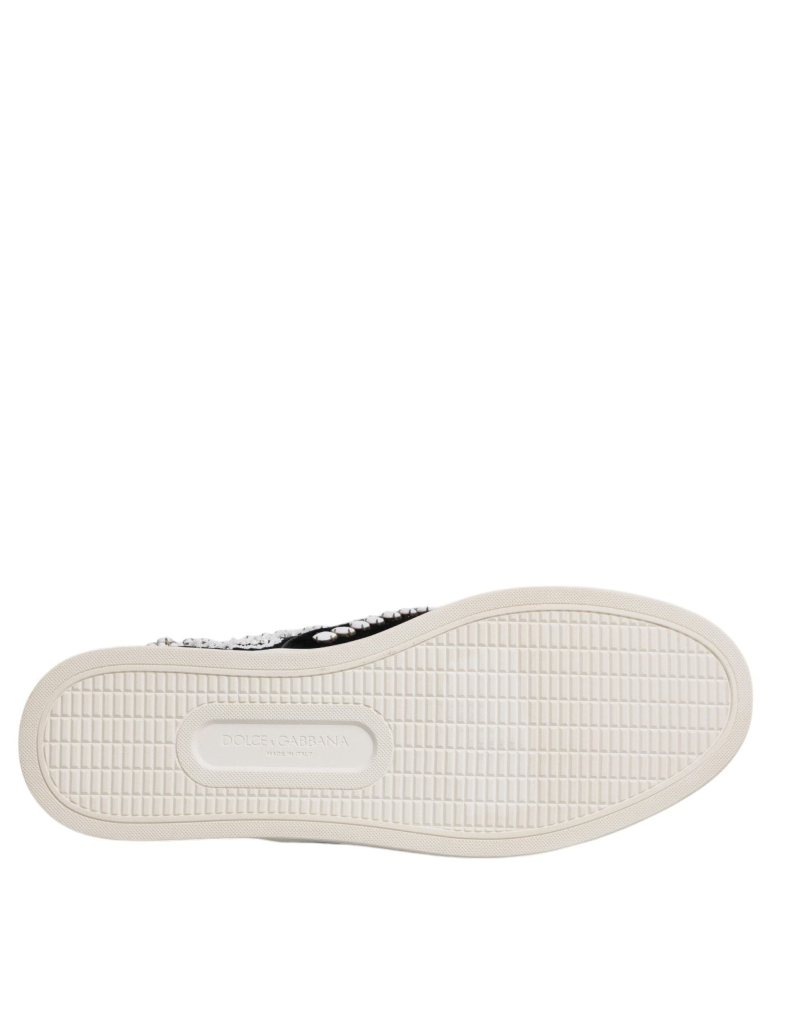 Dolce & Gabbana Black Embellished London Men Slip On Shoes - Sandy Store ByNet