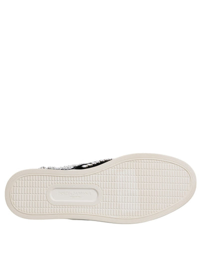 Dolce & Gabbana Black Embellished London Men Slip On Shoes - Sandy Store ByNet