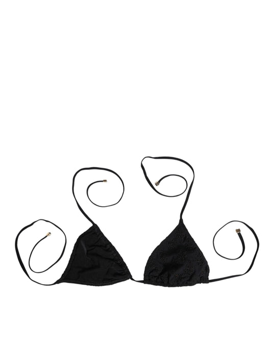 Dolce & Gabbana Black Embroidered Triangle Swimwear Underwear – IT2 | S par Dolce & Gabbana | Disponible sur Sandy Store ByNet