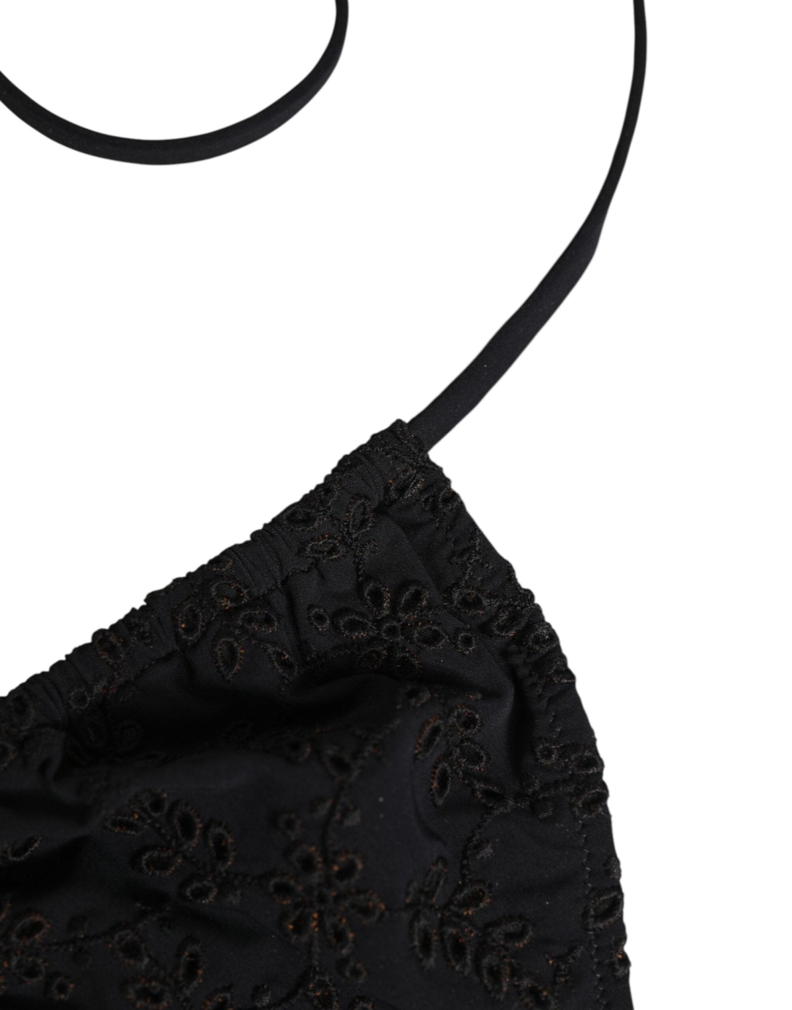 Dolce & Gabbana Black Embroidered Triangle Swimwear Underwear – IT2 | S par Dolce & Gabbana | Disponible sur Sandy Store ByNet