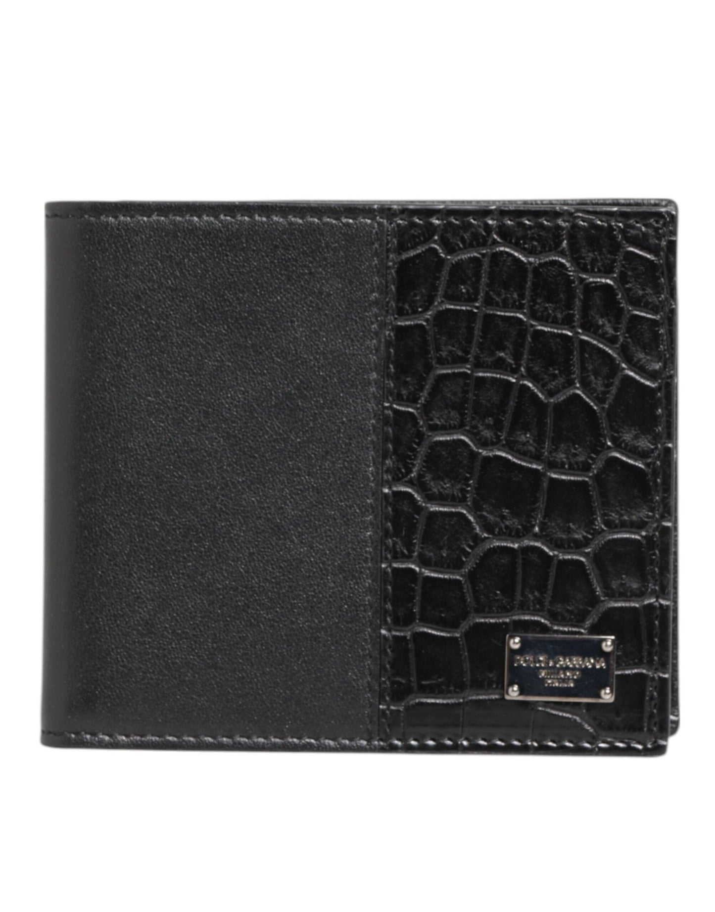 Dolce & Gabbana Black Exotic Leather Bifold Card Holder Men Wallet – par Dolce & Gabbana | Disponible sur Sandy Store ByNet