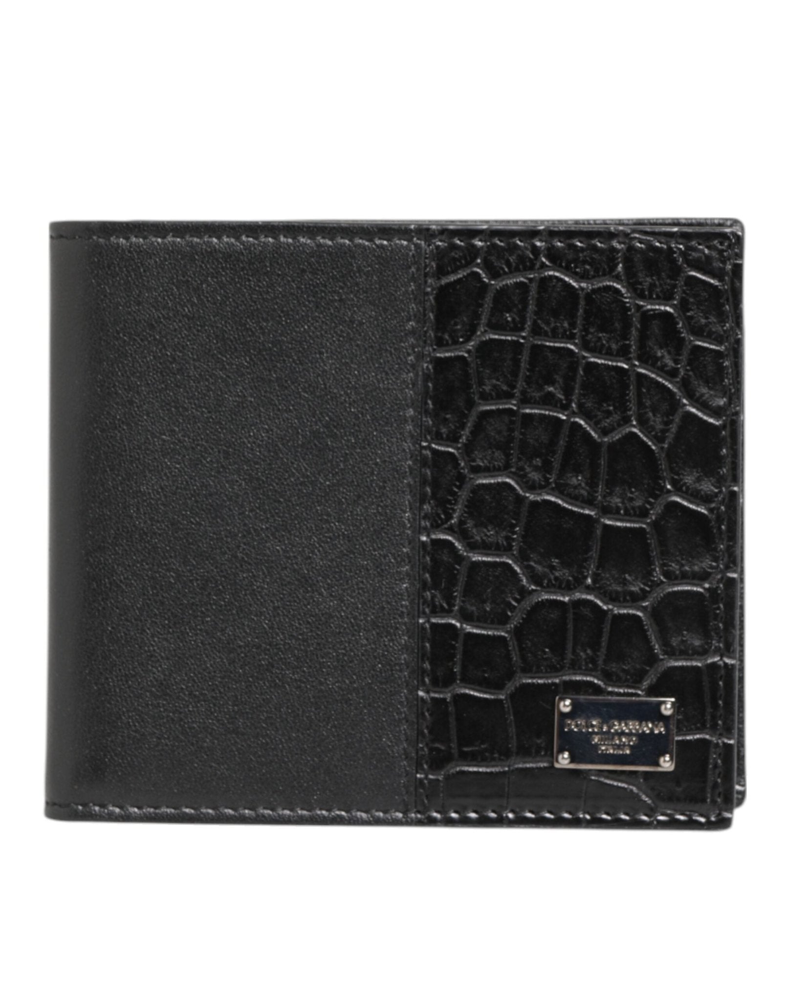 Dolce & Gabbana Black Exotic Leather Bifold Card Holder Men Wallet – par Dolce & Gabbana | Disponible sur Sandy Store ByNet