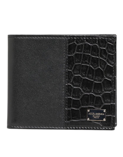 Dolce & Gabbana Black Exotic Leather Bifold Card Holder Men Wallet – par Dolce & Gabbana | Disponible sur Sandy Store ByNet