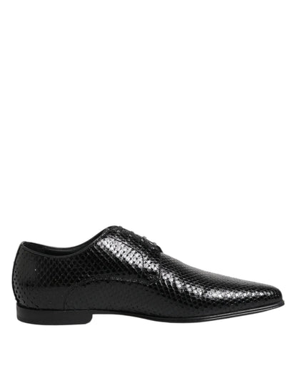 Dolce & Gabbana Black Exotic Leather Lace Up Derby Shoes – EU39/US6 par Dolce & Gabbana | Disponible sur Sandy Store ByNet
