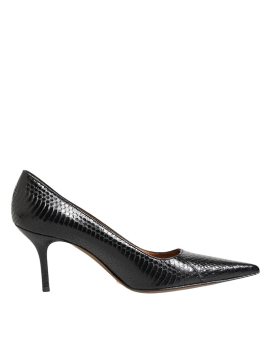 Dolce & Gabbana Black Exotic Leather Stiletto Pumps Shoes – EU36.5/US6 par Dolce & Gabbana | Disponible sur Sandy Store ByNet