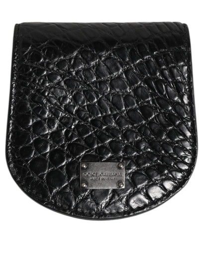Dolce & Gabbana Black Exotic Skin Coin Condom Case Holder Pocket Wallet – par Dolce & Gabbana | Disponible sur Sandy Store ByNet
