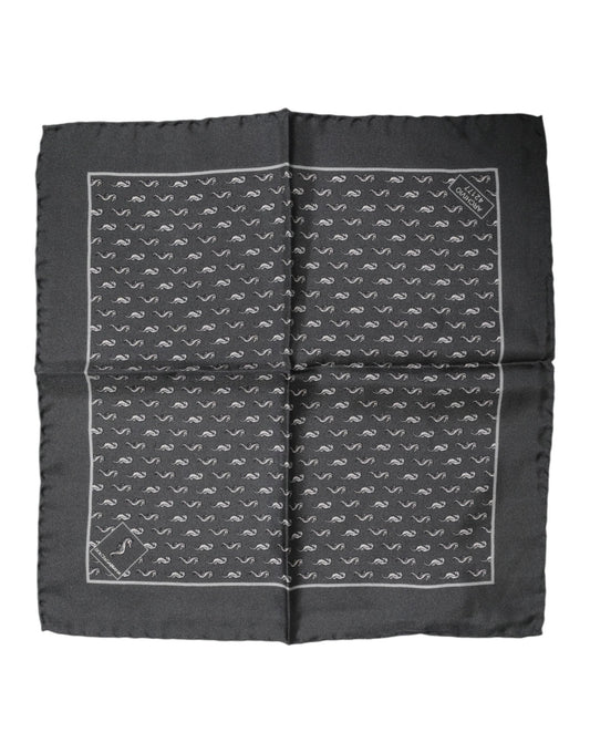 Dolce & Gabbana Black Fish Print Silk Square Men Foulard Scarf – par Dolce & Gabbana | Disponible sur Sandy Store ByNet