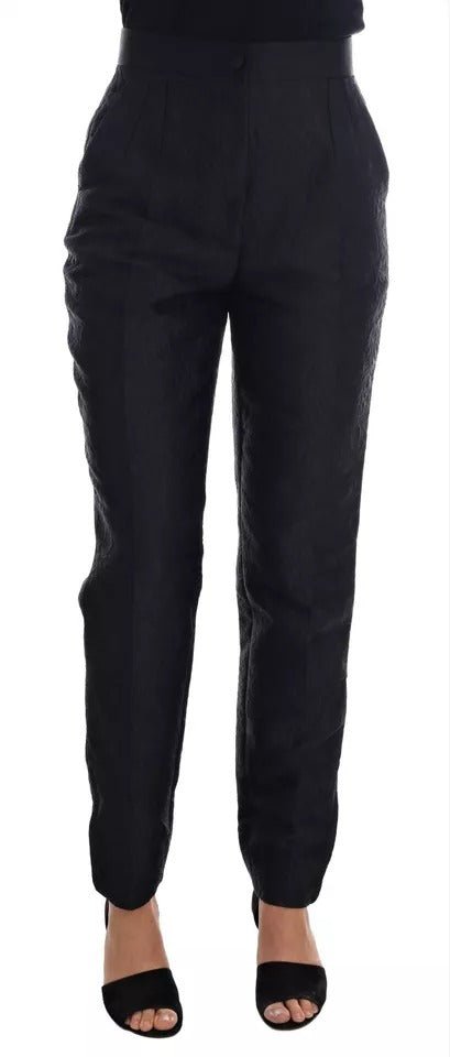 Dolce & Gabbana Black Floral Brocade High Waist Pants – IT40|S par Dolce & Gabbana | Disponible sur Sandy Store ByNet