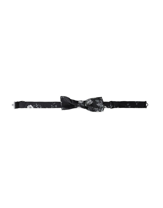 Dolce & Gabbana Black Floral Fantasy Adjustable Neck Men Bow Tie – par Dolce & Gabbana | Disponible sur Sandy Store ByNet