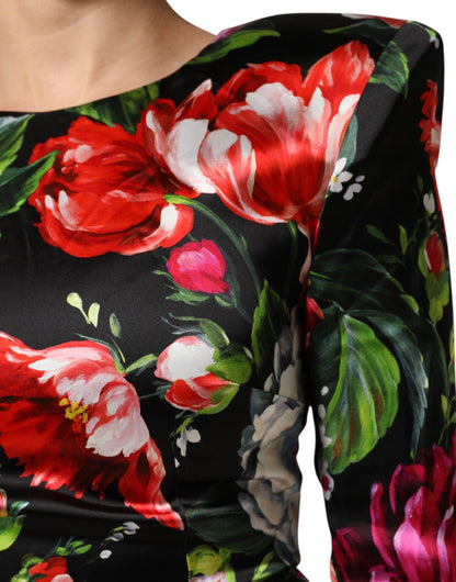 Dolce & Gabbana Black Floral Fiori Pittorici Mini Bodycon Dress – IT36|XXS par Dolce & Gabbana | Disponible sur Sandy Store ByNet