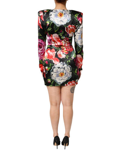 Dolce & Gabbana Black Floral Fiori Pittorici Mini Bodycon Dress – IT36|XXS par Dolce & Gabbana | Disponible sur Sandy Store ByNet