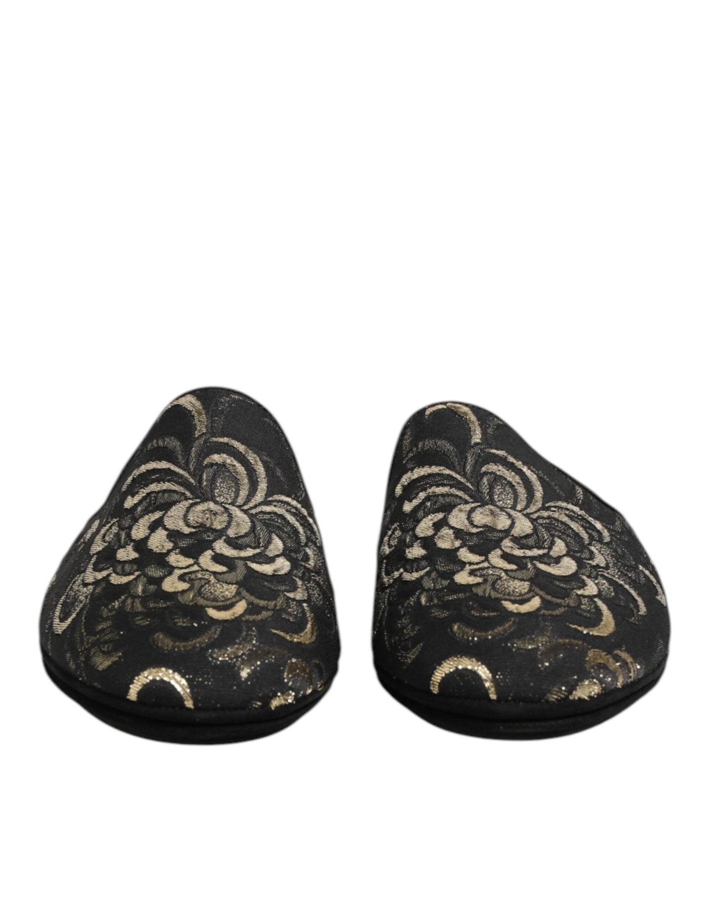Dolce & Gabbana Black Floral Jacquard Slides Slippers Shoes – EU42/US9 par Dolce & Gabbana | Disponible sur Sandy Store ByNet