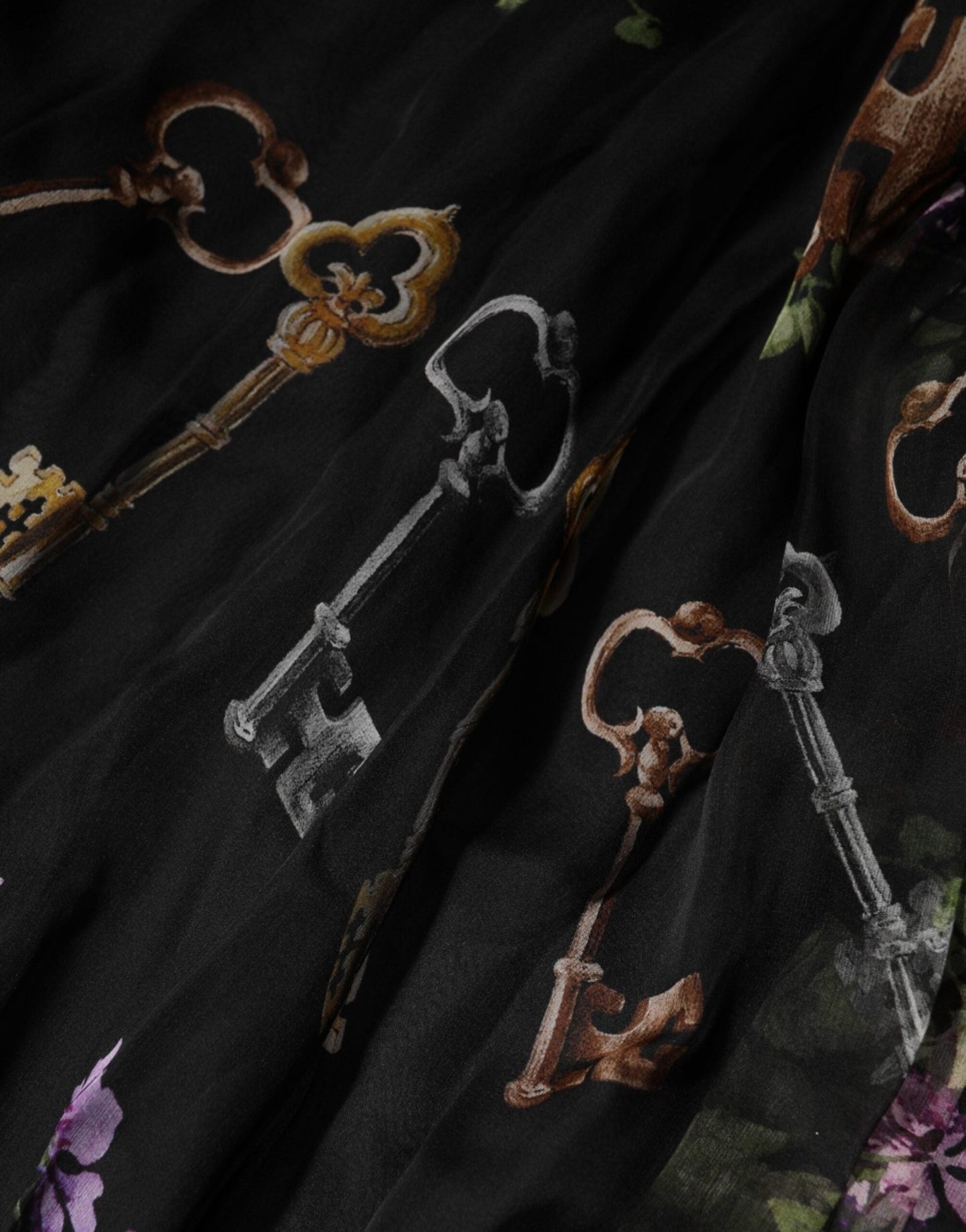 Dolce & Gabbana Black Floral Key Print Crystal Strapless Dress – IT40|S par Dolce & Gabbana | Disponible sur Sandy Store ByNet