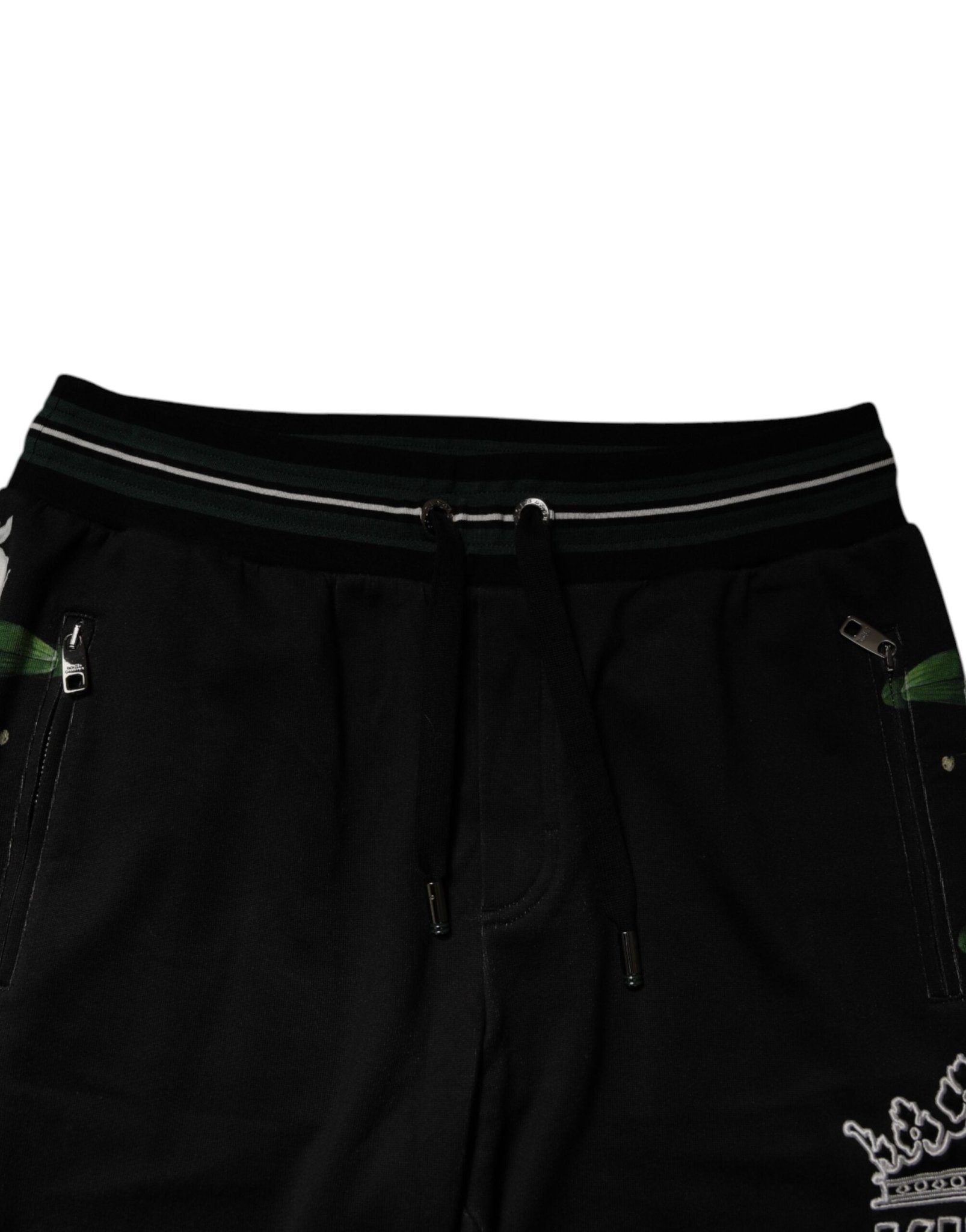Dolce & Gabbana Black Floral King Men Jogger Sweatpants Pants - Sandy Store ByNet