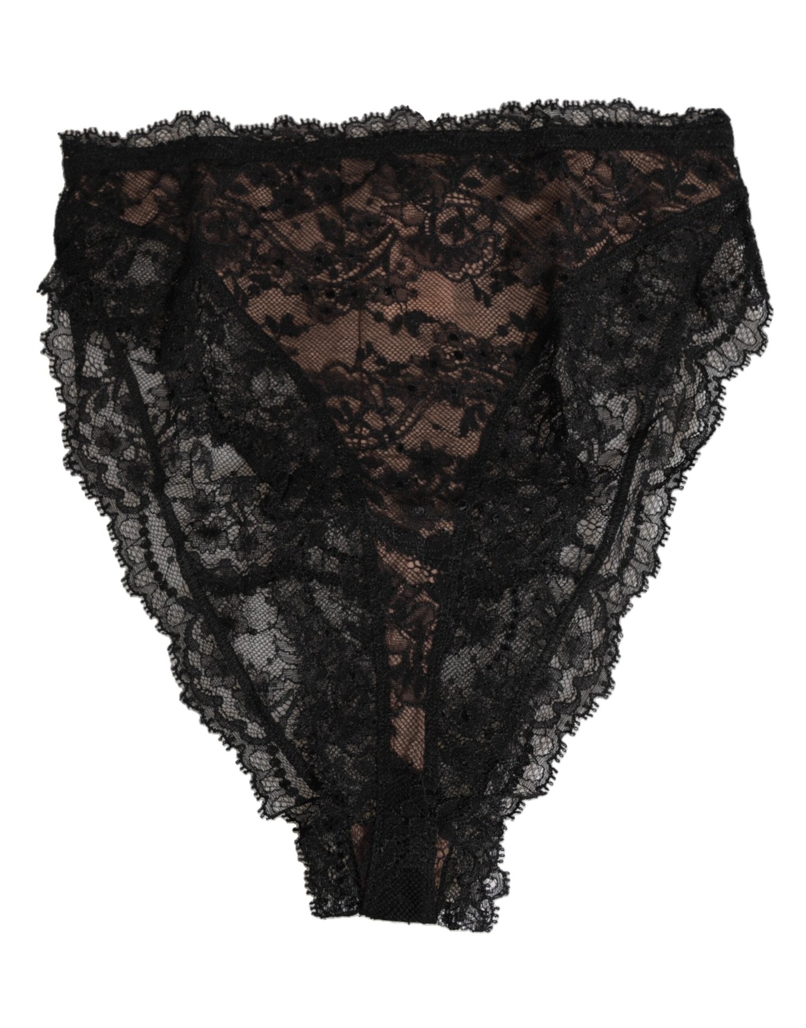 Dolce & Gabbana Black Floral Lace Mesh High Brief Panty Underwear – IT2 | S par Dolce & Gabbana | Disponible sur Sandy Store ByNet