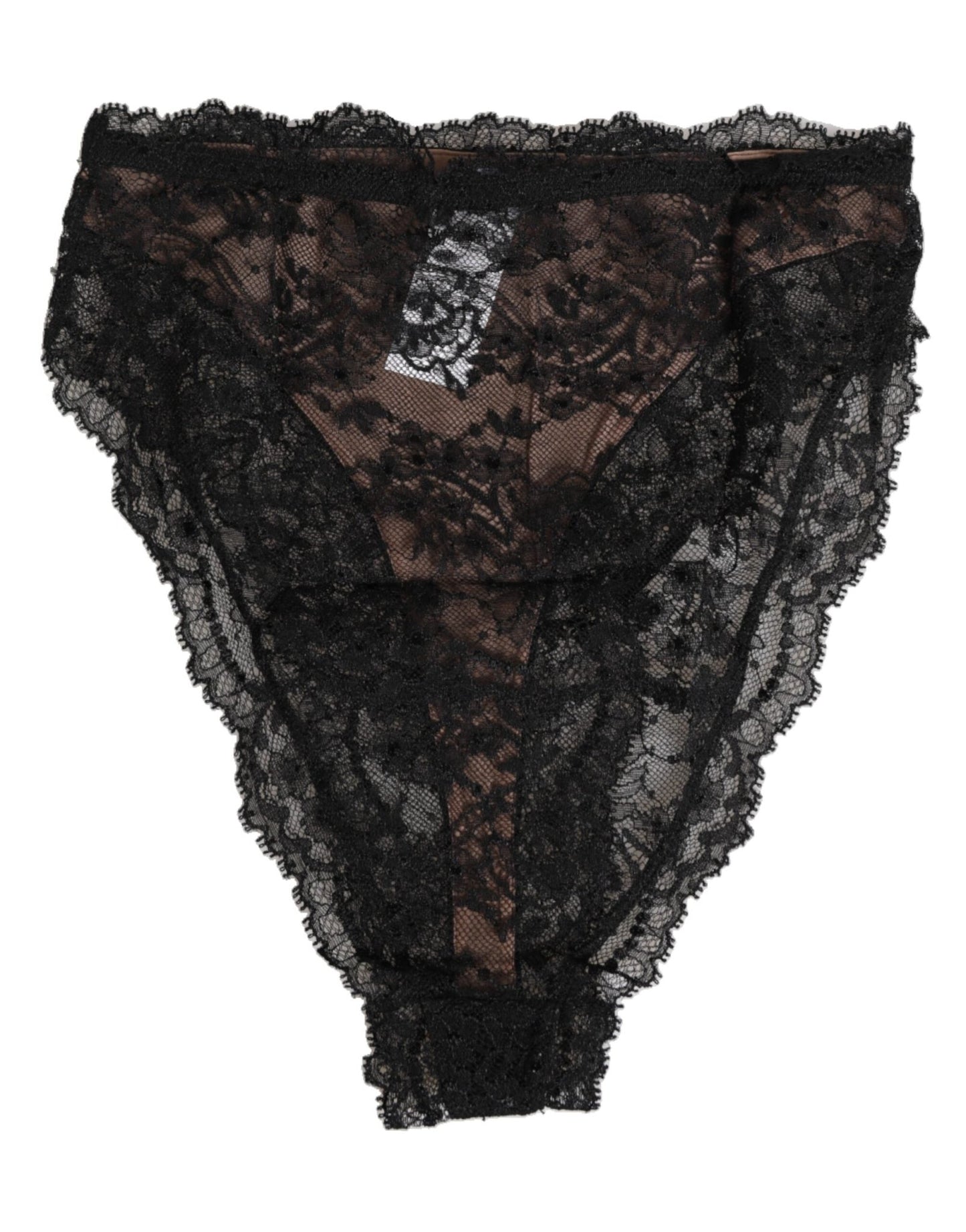 Dolce & Gabbana Black Floral Lace Mesh High Brief Panty Underwear – IT2 | S par Dolce & Gabbana | Disponible sur Sandy Store ByNet