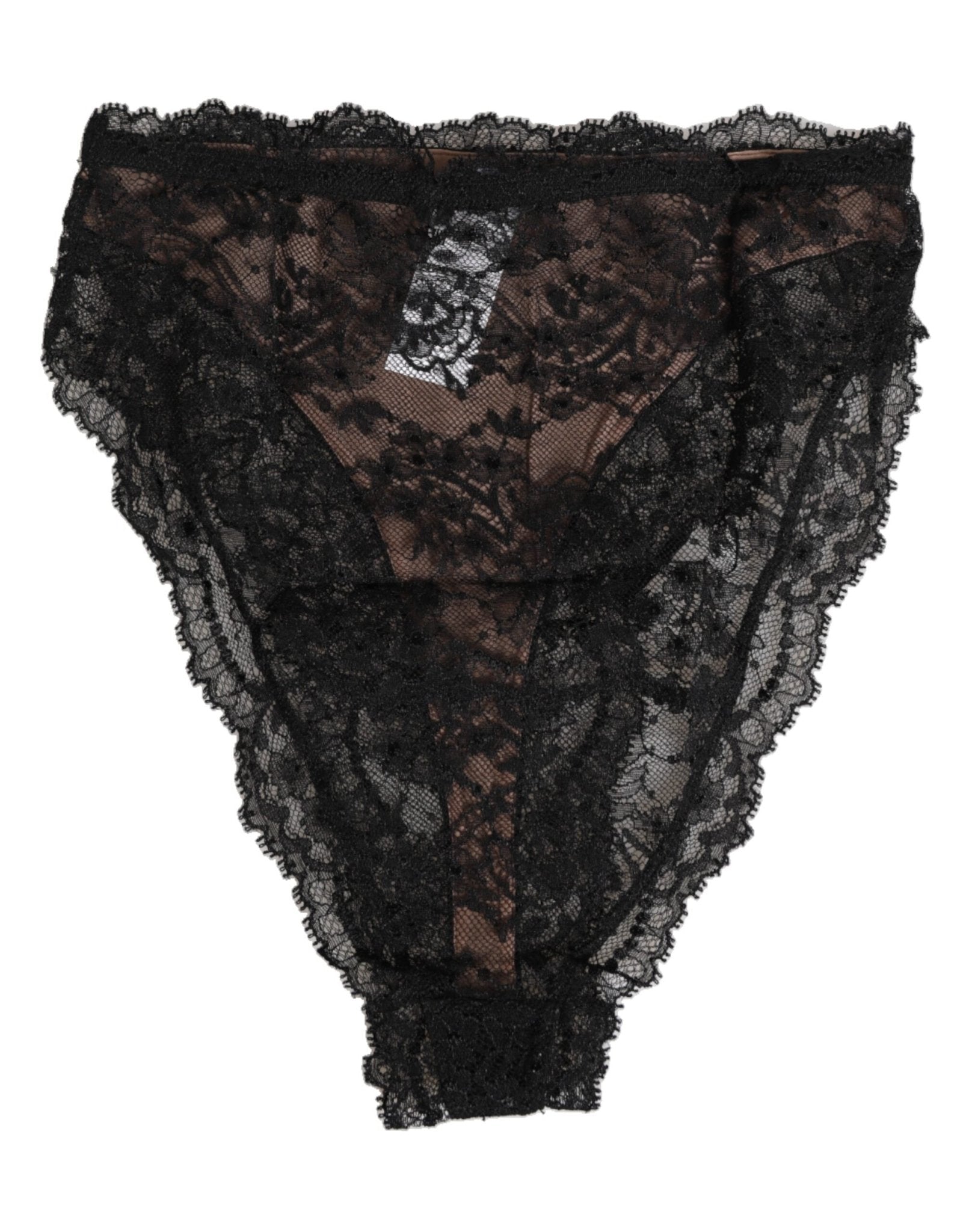 Dolce & Gabbana Black Floral Lace Mesh High Brief Panty Underwear – IT2 | S par Dolce & Gabbana | Disponible sur Sandy Store ByNet