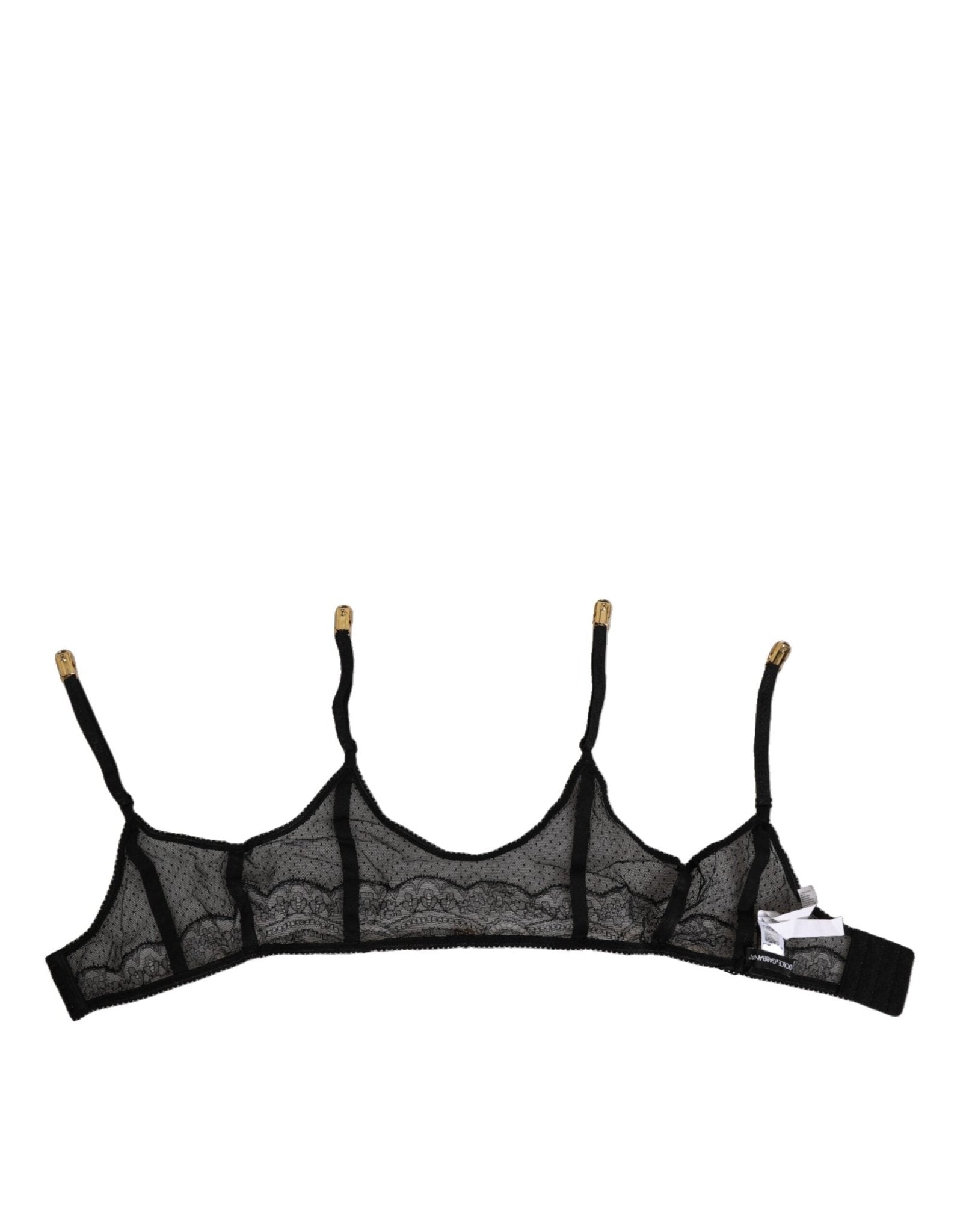 Dolce & Gabbana Black Floral Lace Nylon Strap Garter Underwear – IT2 | S par Dolce & Gabbana | Disponible sur Sandy Store ByNet